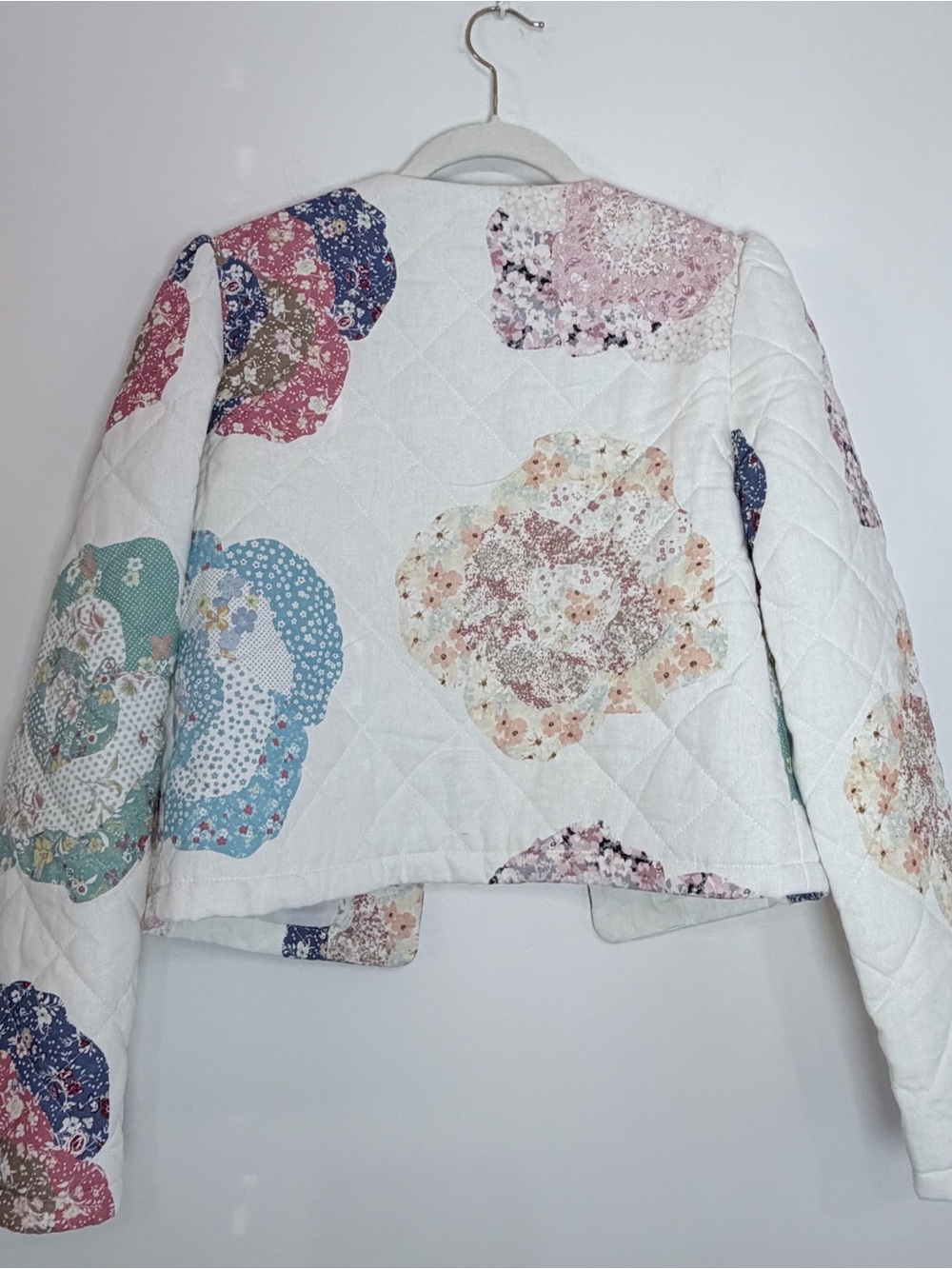 House of Harlow 1960 Floral Patchwork Quilted Bomber Jacket Cottagecore Small - Picture 3 of 11